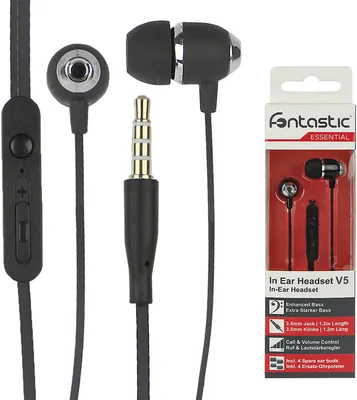 Immagine prodotto di Fontastic Essential Cuffie stereo intrauricolari V5, nero