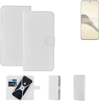 Produktbild von K-S-Trade Handy Hülle Schutz Hülle kompatibel mit Realme 13 Pro+ 5G Cover Case Bookstyle Bumper weiß 1x