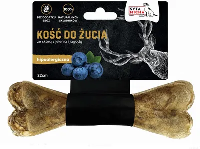Obrázek produktu pro Jelení s borůvkami - MAXI kost pro psa 22cm
