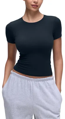 Produktbild von CRZ YOGA Softembrace High Neck T-Shirt Echte Marine 44