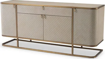 Luxus Kommode Sideboard Schrank Beige Messing Luxury Dresser Sideboard Cabinet Beige Brass
