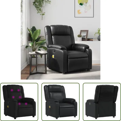 Produktbild von The Living Store Massagesessel Schwarz Kunstleder