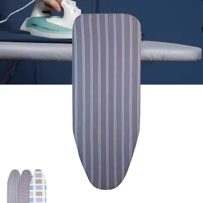 Obrázok produktu pre Poťah na žehliacu dosku - Ochranný poťah - Na hladké žehlenie - Odolný voči teplu - Bavlna - 34 x 110 cm - Sivý
