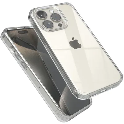 Produktbild von EAZY CASE Clear Hülle kompatibel mit Apple iPhone 15 Pro, Schutzhülle Silikon, dünnes Cover, Slimcover Handyhülle, Backcover Transparent