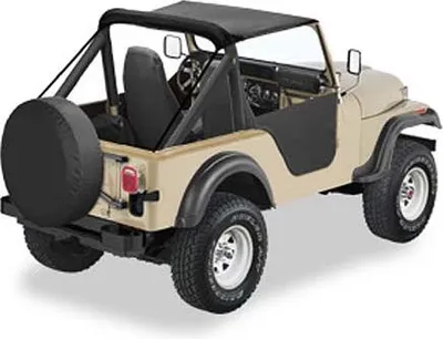Zdjęcie produktu dla Bikini Top Black Crush Traditional Verdeck Jeep CJ5 Bj. 76-83