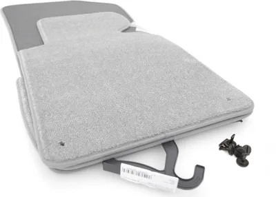 Image de Tapis de sol pour BMW Série 3 (E46) Tapis en velours qualité d'origine Tapis de voiture 4 pièces - gris