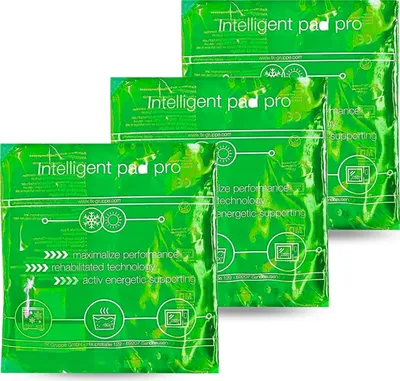 Produktbild von 3er Set Warmkompresse/Kaltkompresse - Kompresse Gelkissen grün, 3er Set 3-tlg., 3x 15cm x 15cm, Mikrowelle geeignet / Wiederverwendbar