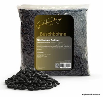 Produktbild von GardenTaurus® Buschbohne Delinel (Filetbohne), Inhalt: 1kg, besonders reichtragend, unempfindlich gegen viele Krankheiten