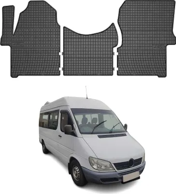 Image de Tapis de Sol pour Mercedes Sprinter W906 2006-2018 Caoutchouc Noir