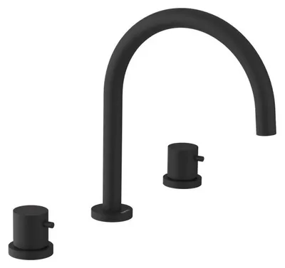 Image de Mitigeur de lavabo Sapho ULTRAMIX à 3 trous, noir mat