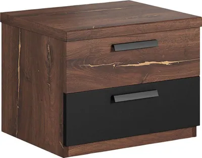 Produktbild von Nachtkonsole Nachtschrank Sevilla 46x40x37cm Flagstaff Eiche schwarz