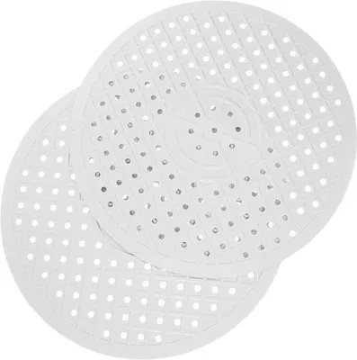 Produktbild von Gootsteenmat Ø 31 cm für Spülbecken - Matje weiß rund - Unterlegmat für Spülbecken, Besteck und Glas - Gootsteinkraanmat für weißen Spülbeckenbereich