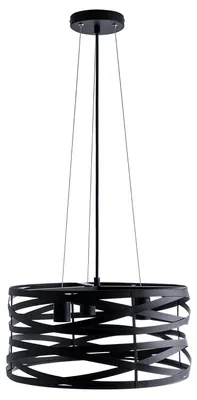 Produktbild von Pendelleuchte Hängelampe Esszimmer Esstischlampe Metall Korb ø40cm 3 Flammig Farbe Schwarz