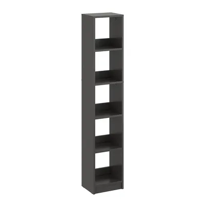Produktbild von KOMTO Bücherregal Anthrazit– Schmales Regal 30 cm Breit, Book Shelf mit 5 Fächern, Standregal | LAKO 156 x 30 x 24 cm