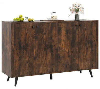 Imagen del producto de puertas, aparador, buffet, armario de almacenamiento, aparador, estanterías ajustables
