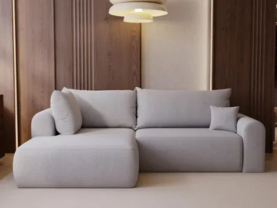 Produktbild von GrainGold Ecksofa L-Form Links Savana Bis - Ecksofa fürs Wohnzimmer - Moderne Ecksofa, Wohnzimmer Ecksofa - Eckcouch Grau (Glam 11)