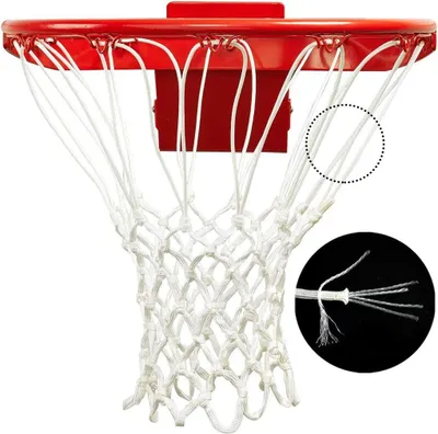 Productafbeelding van Basketbalnet Vervanging - Sport Net - Basketbal Spelen - Anti-zweep Technologie - Standaardmaat - Rood en Wit