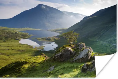 Produktbild von MuchoWow® Poster Buntes Bild einer Berglandschaft 60x40 cm - Schlafzimmerdekoration