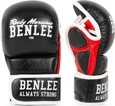 Image de Gants d'entraînement MMA en cuir STRIKER Black L/XL BENLEE