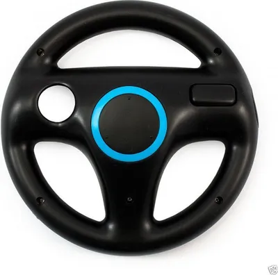 Produktbild von 2x Nintendo Wii Lenkrad SET schwarz black Mario Kart Controller Zubehör Wheel