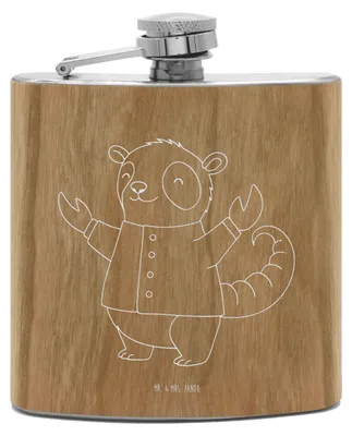 Produktbild von Mr. & Mrs. Panda outdoor flachmann Skorpion Astrologie - Transparent - Geschenk, Geburtstagsgeschenk, Tierkreiszeichen, Hip Flask, Holz, Alkoholflasche, Aszendent
