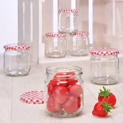 Produktbild von Einmachgläser 6 Stück a 425ml Sturzgläser Marmeladengläser Weckgläser Gläserset