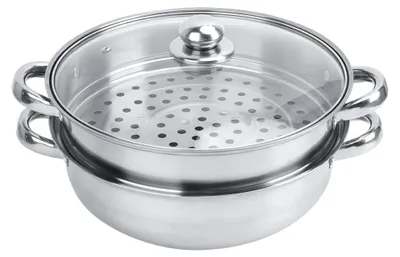 Produktbild von Edelstahltopf, doppelschichtiger Mehrzweck-Dampf-Hotpot, Suppentopf, Suppenkocher zum Dämpfen