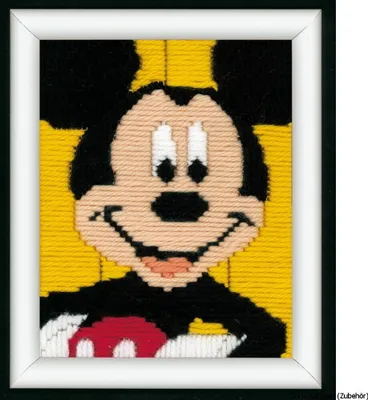 Immagine prodotto di Kit da ricamo a punto elastico Vervaco "Mickey Mouse", con disegno da ricamare