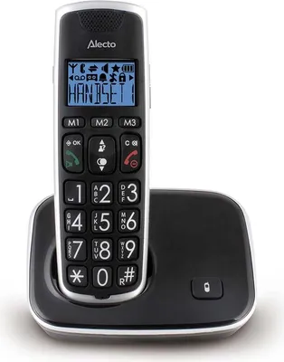 Produktbild von Alecto FX-6000 - Senioren DECT Telefon mit großen Tasten - 1 Mobilteil - Schwarz
