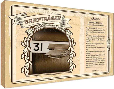 Produktbild von vianmo Holzschild 20x30 cm Briefträger Beruf Arbeit