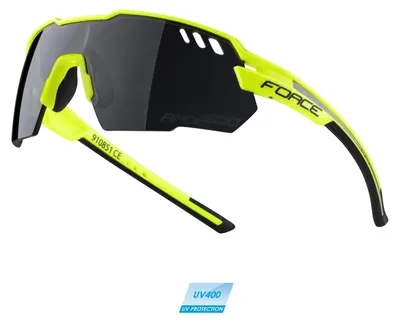 Image de Lunettes de soleil FORCE AMOLEDO jaunes, verres noirs miroirs