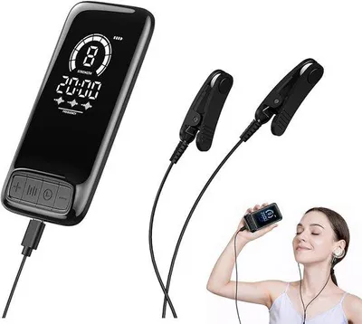 Productafbeelding van Auriculaire vagusnervstimulator, slaaphulpmiddel, verbetert diepe slaap, langetermijn ontspanningsapparaat, zwart