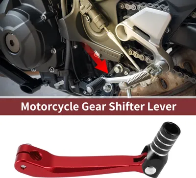 Image de Levier De Vitesse Pliable Pour Moto Pour Honda Crf150F 2003-2017 Pédale Bras De Levier Rouge Noir Ton Argenté