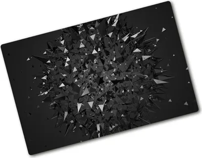 Produktbild von Tulup Glas Herdabdeckplatte - 80x52 cm - Glaskeramikkochfeld-Abdeckung Spritzschutz Glasabdeckplatte - Einteilig - Kunst: Modern & Klassisch - 3D-Abstraktion - Schwarz