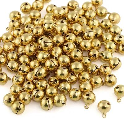 A pile of small, golden bells.