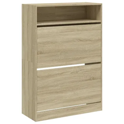 Produktbild von Schuhschrank mit 2 Klappen Sonoma-Eiche 80x34x116 cm