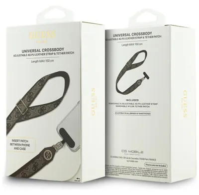 Produktbild von GUESS Universalriemen GUUCNP4DGMW (4G PolyurethanStrap Tether Patch Strass Metall Logo) braun