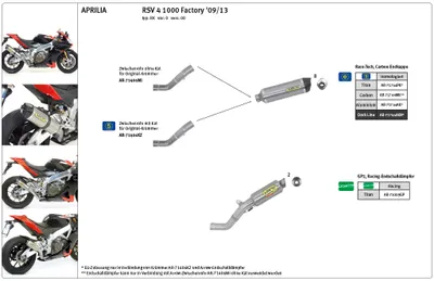 Obrázok produktu pre ARROW Racing medzikus pre Aprilia RSV4 2009-15 / RSV4 Factory 2009-15 / Tuono V4 R 2011-15 / Tuo