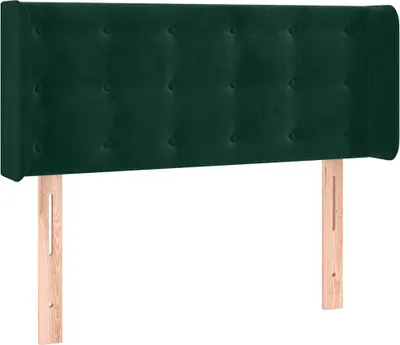 Produktbild von vidaXL Kopfteil mit Ohren Dunkelgrün 83x16x78/88 cm Samt