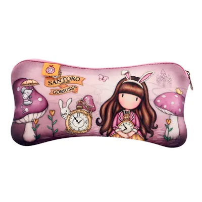 Image de Trousse d'école Gorjuss Just one second couleur saumon (22 x 11.3 x 1 cm)
