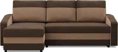 Produktbild von Ecksofa mit Schlaffunktion Orion, Universelle Seite, Dunkelbraun + Braun