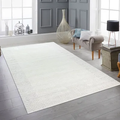 Zdjęcie produktu dla Dywan do salonu i sypialni miękki efekt 3d kremowo-szary rozmiar - 160 x 230 cm