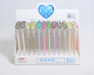Produktbild von Gelstift mit Diamant-Aufsatz - Glitzernder Fineliner für Schule & Büro - Edles Design