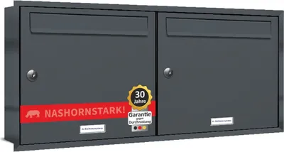 Produktbild von 2er Briefkasten Anlage Unterputz Montage RAL 7016 Anthrazit