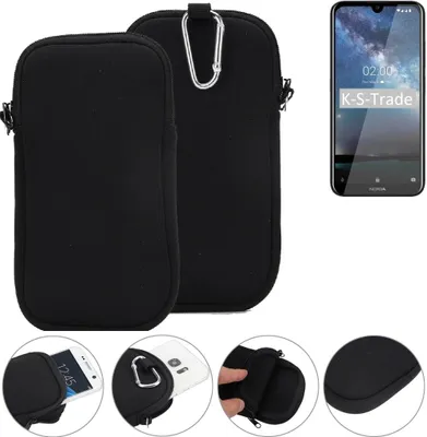 Produktbild von K-S-Trade Neopren-Hülle Handyhülle kompatibel mit Nokia 2.2 (2019) Schutzhülle Neoprenhülle Sleeve Schutz-Hülle Gürtel Tasche Case Holster
