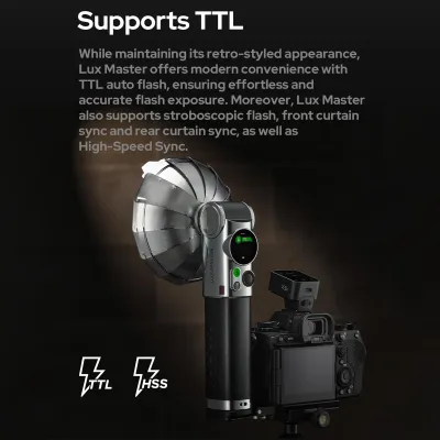 Productafbeelding van Godox FB01 flitserhouder voor camera, gemaakt van aluminiumlegering, compatibel met Lux Master Retro
