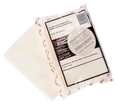 Produktbild von Staubbindetuch Standard 5er-Pack silikonfrei, imprägniertes Tack Cloth für Lackiervorbereitung auf Holz, Metall und Kunststoff
