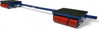 Produktbild von Panzerrollen 18t 2x9t Transportrollen mit Verbindungsstange Schwerlastrollen Maschinenumzug, Industrie & Lager Transportfahrwerk 280x260mm Auflage