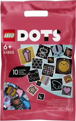 Produktbild von LEGO 41803 DOTS Ergänzungsset Glitzerpracht für Armbänder, Bastelset für Kinder, DIY Taschenanhänger, Informationstafel und Ablagefächer mit extra Steinchen