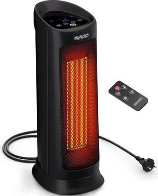 Image de Radiateur soufflant céramique 2000W noir 4 modes 15-40°C économique oscillation 120° minuteur télécommande chauffage d’appoint